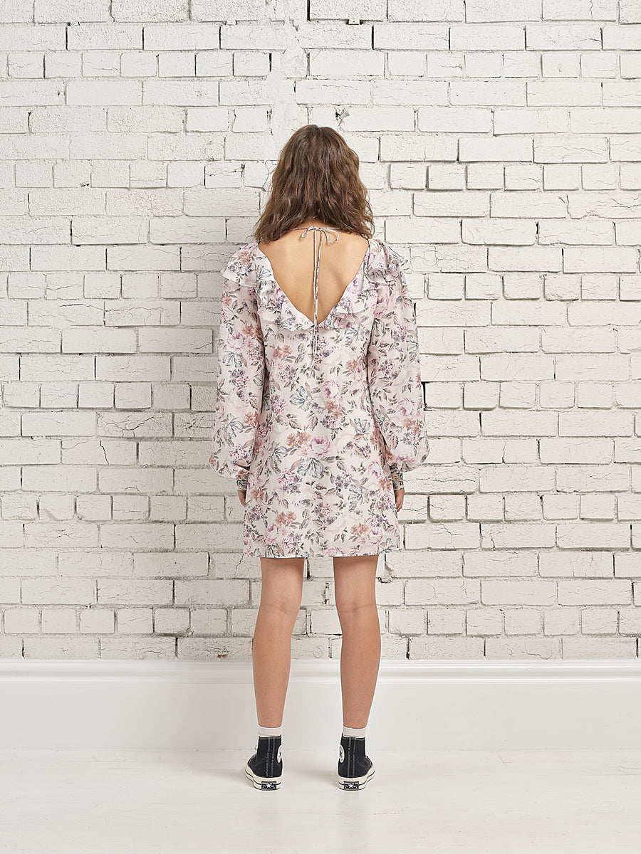 Missguided milkmaid dress with lace up 2025 detail in floral print